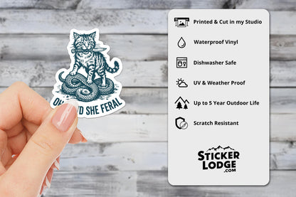 Oh Lawd She Feral Vinyl Sticker | Sticker Lodge