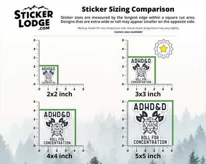 ADHD&D Roll For Concentration Vinyl Sticker | Sticker Lodge
