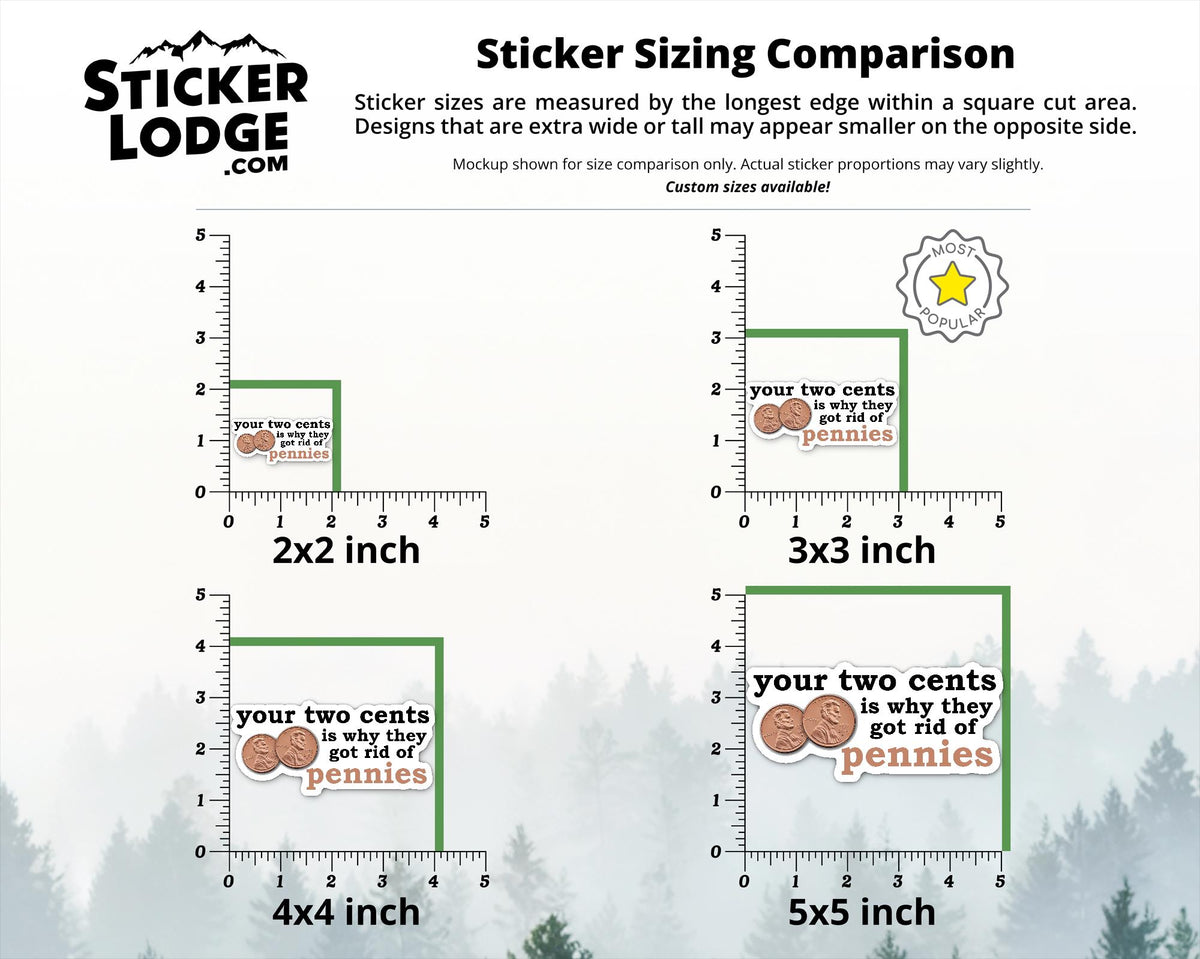 Your Two Cents Vinyl Sticker | Sticker Lodge